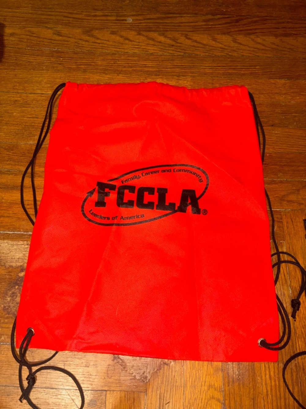 FCCLA Red Drawstring Backpack